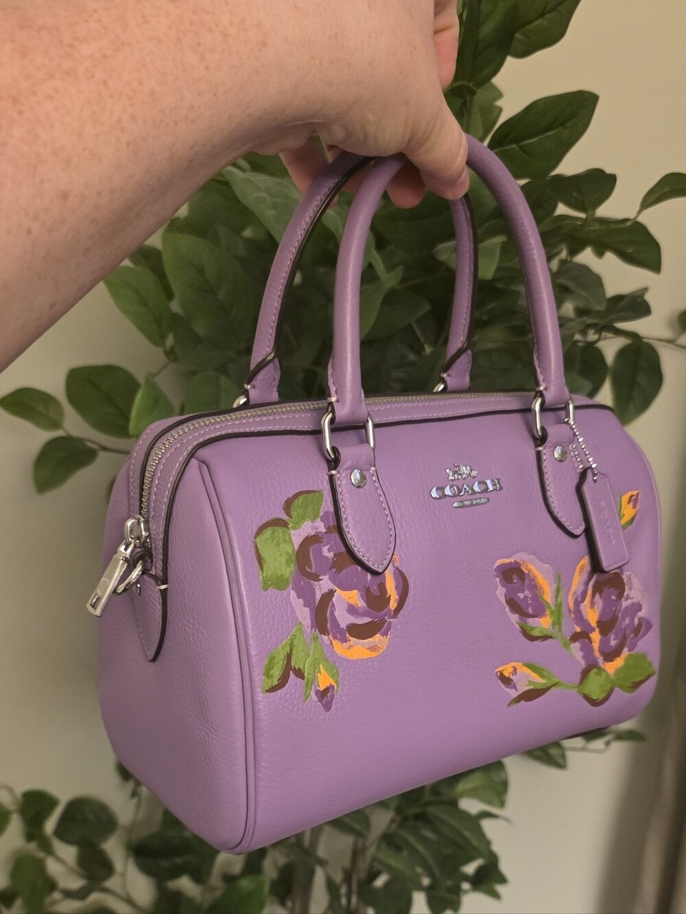 Coach Rowan Satchel Iris Print with Original Crossbody Strap - Picture 2 of 9
